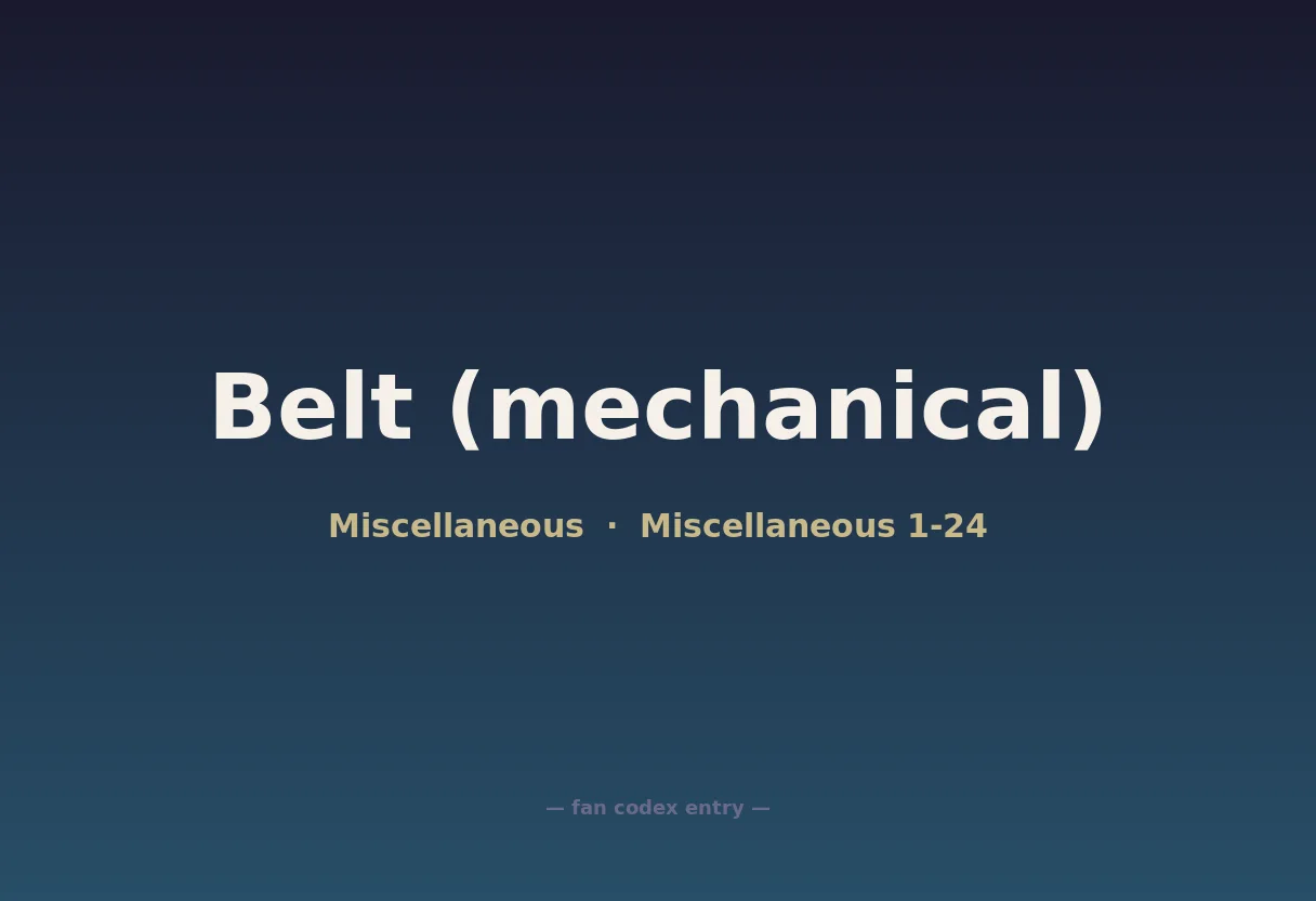 Belt (mechanical)