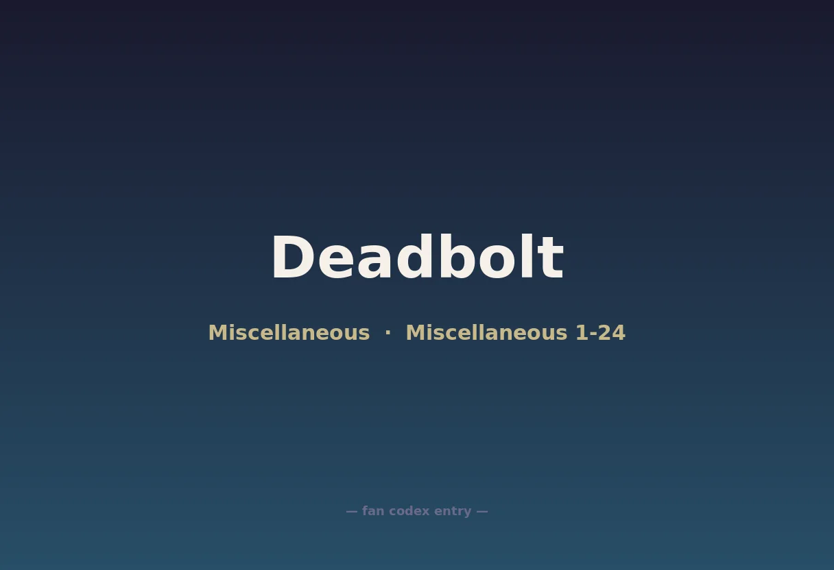 Deadbolt