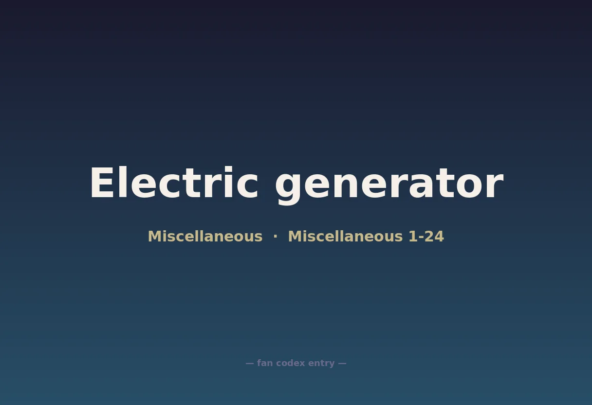 Electric generator