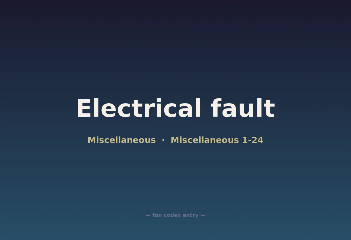 Electrical fault