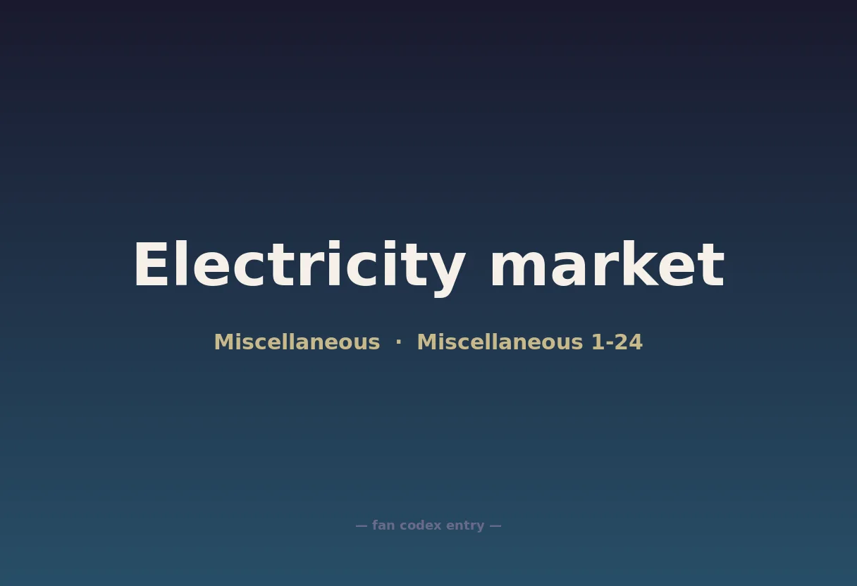 Electricity market