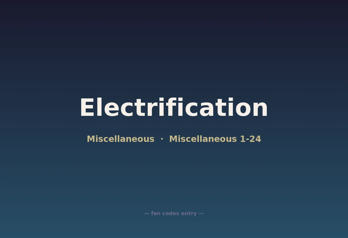 Electrification