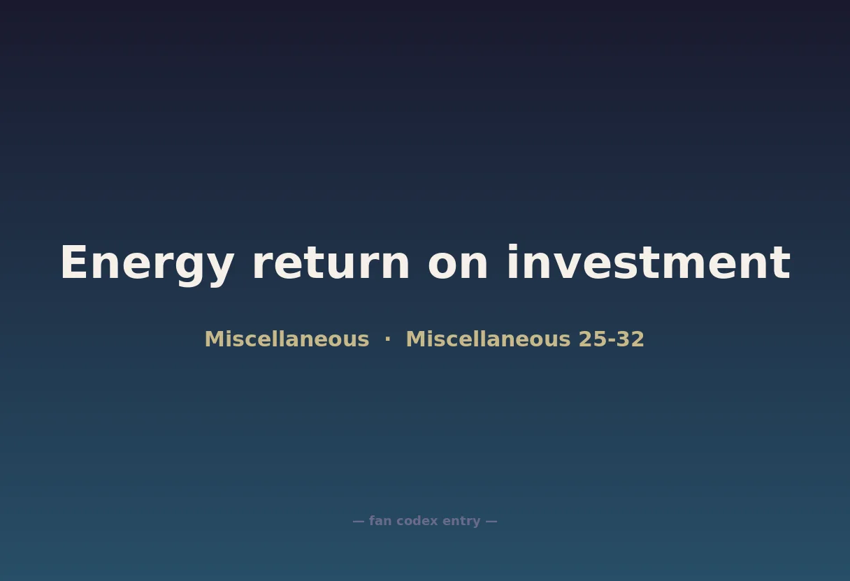 Energy return on investment